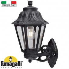 Φωτιστικό Φανάρι Επίτοιχο 1xE27 Ρητίνης Μαύρο IP55 Fumagalli Anna